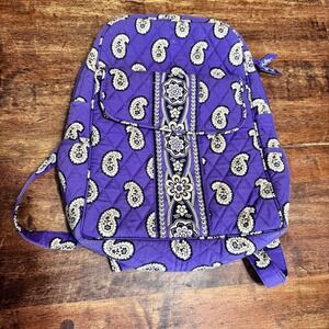 Vera Bradley Small Backpack Discontinued Simply Violet Pattern Paisley